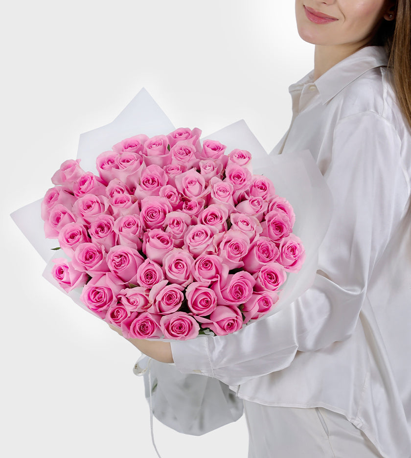 50 Pink Roses