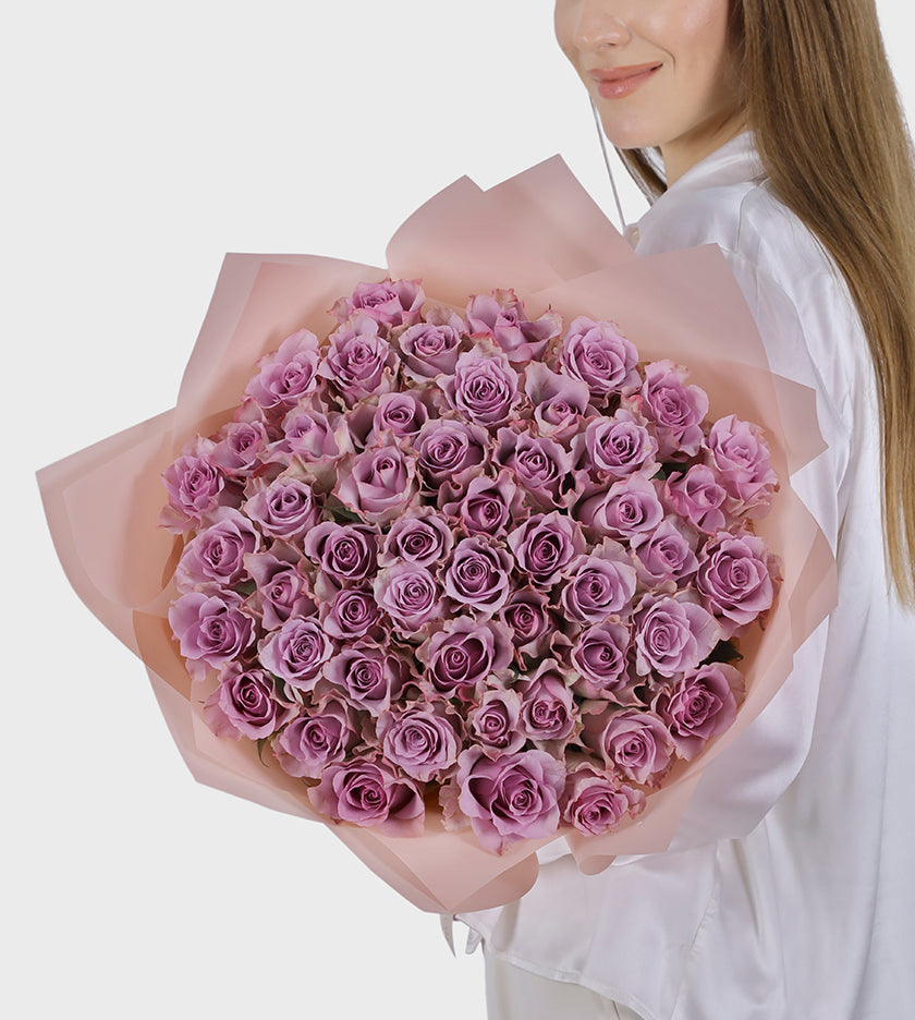 50 Purple Roses