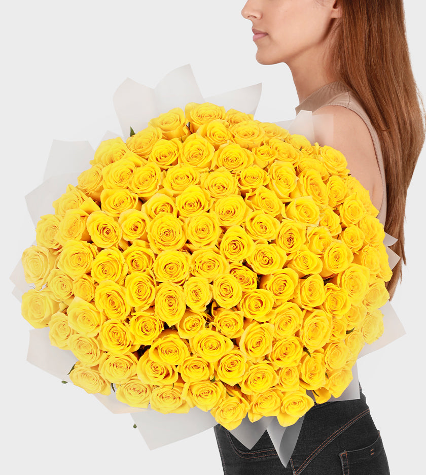 100 Yellow Roses